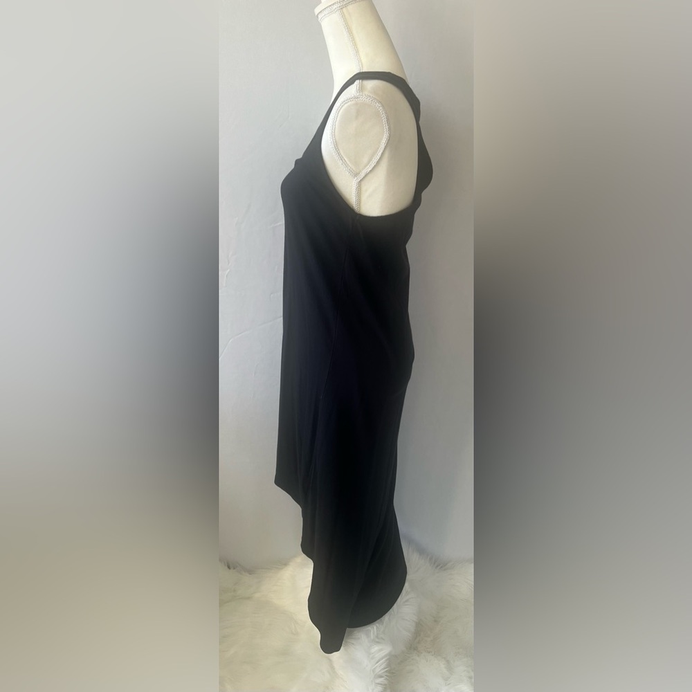 Asymmetrical Black Racerback Tunic Top - Picture 3 of 6